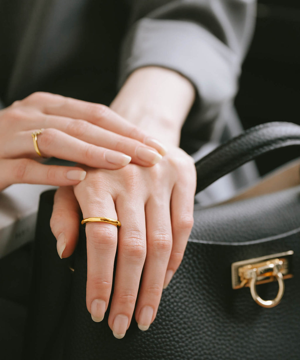 Full Round Plain Band Ring 3mm | AUREOLA-3MM