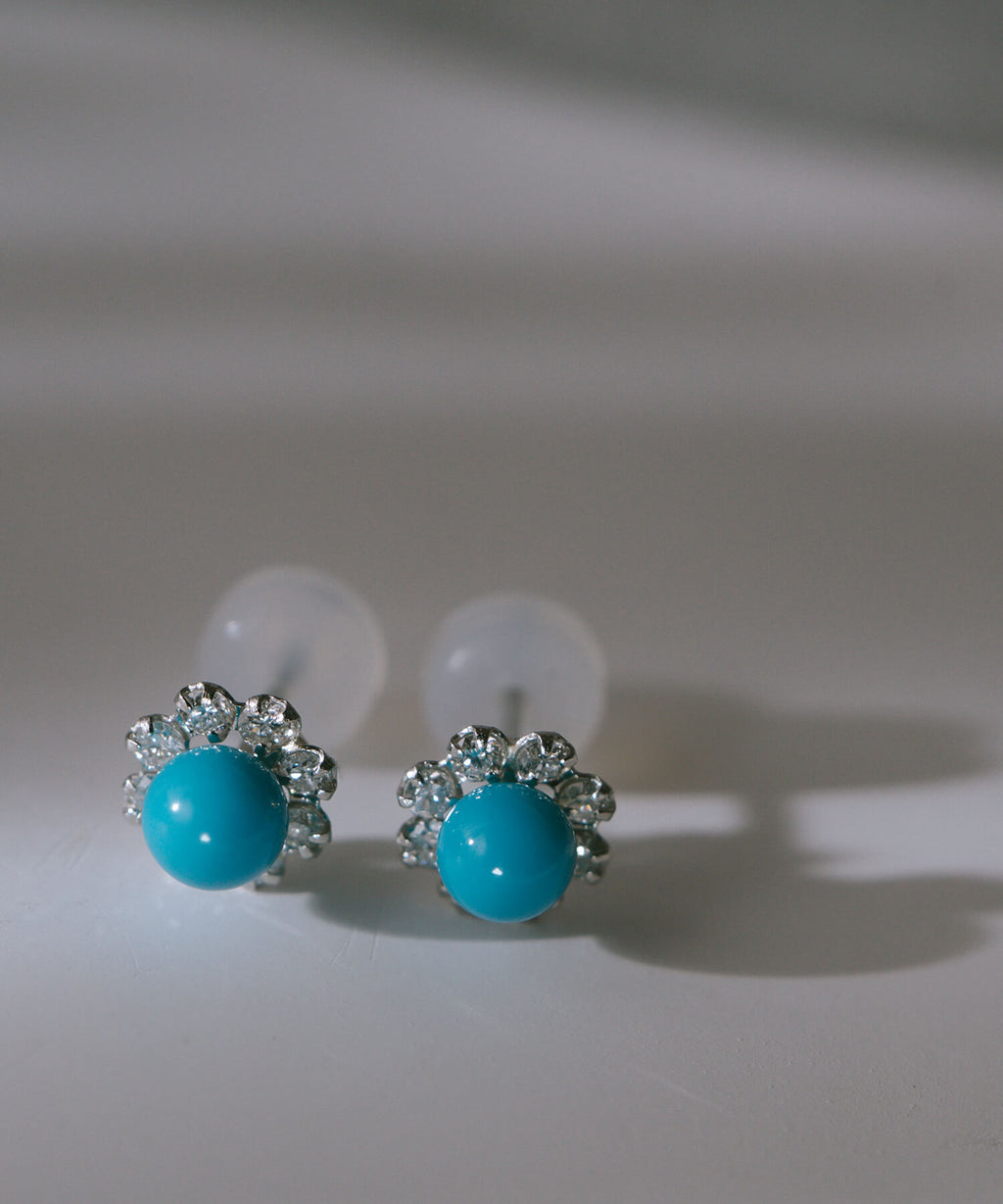 Turquoise Floral Orbit Earrings | AZEL