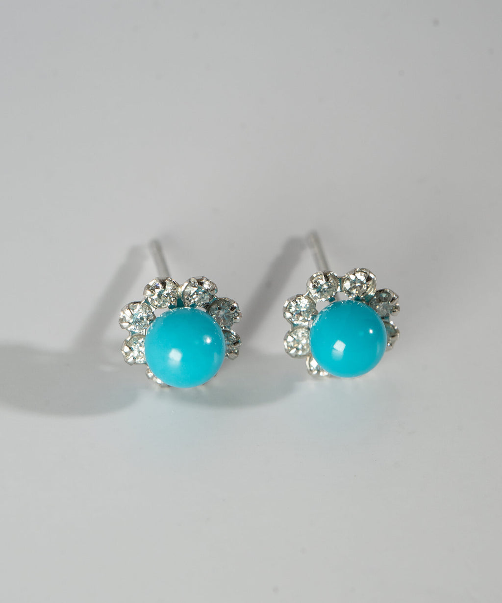 Turquoise Floral Orbit Earrings | AZEL