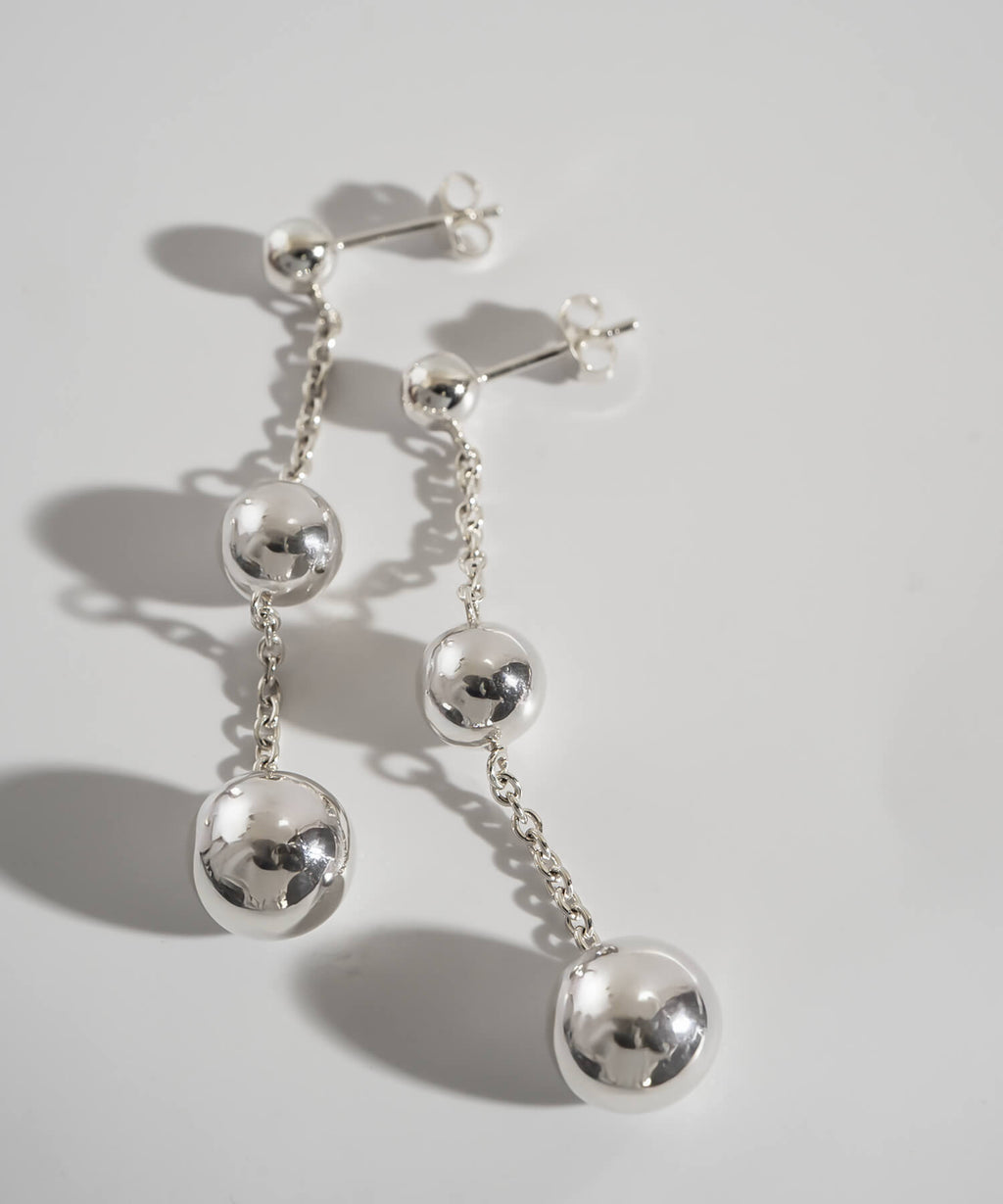18K Gold Plated Sterling Silver Trio Orb Pierce | BAO