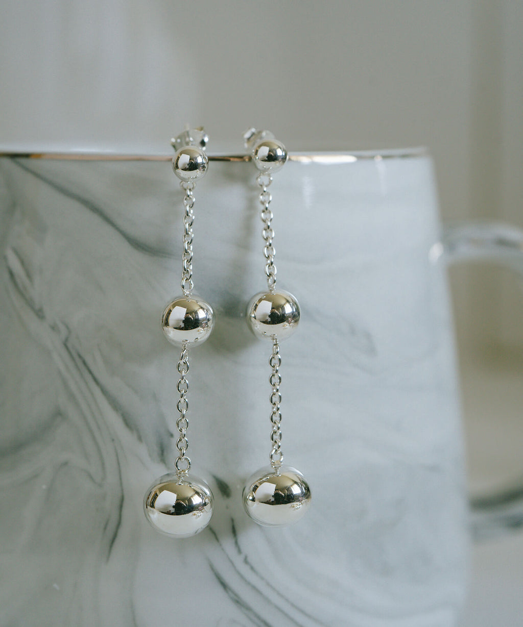 18K Gold Plated Sterling Silver Trio Orb Pierce | BAO
