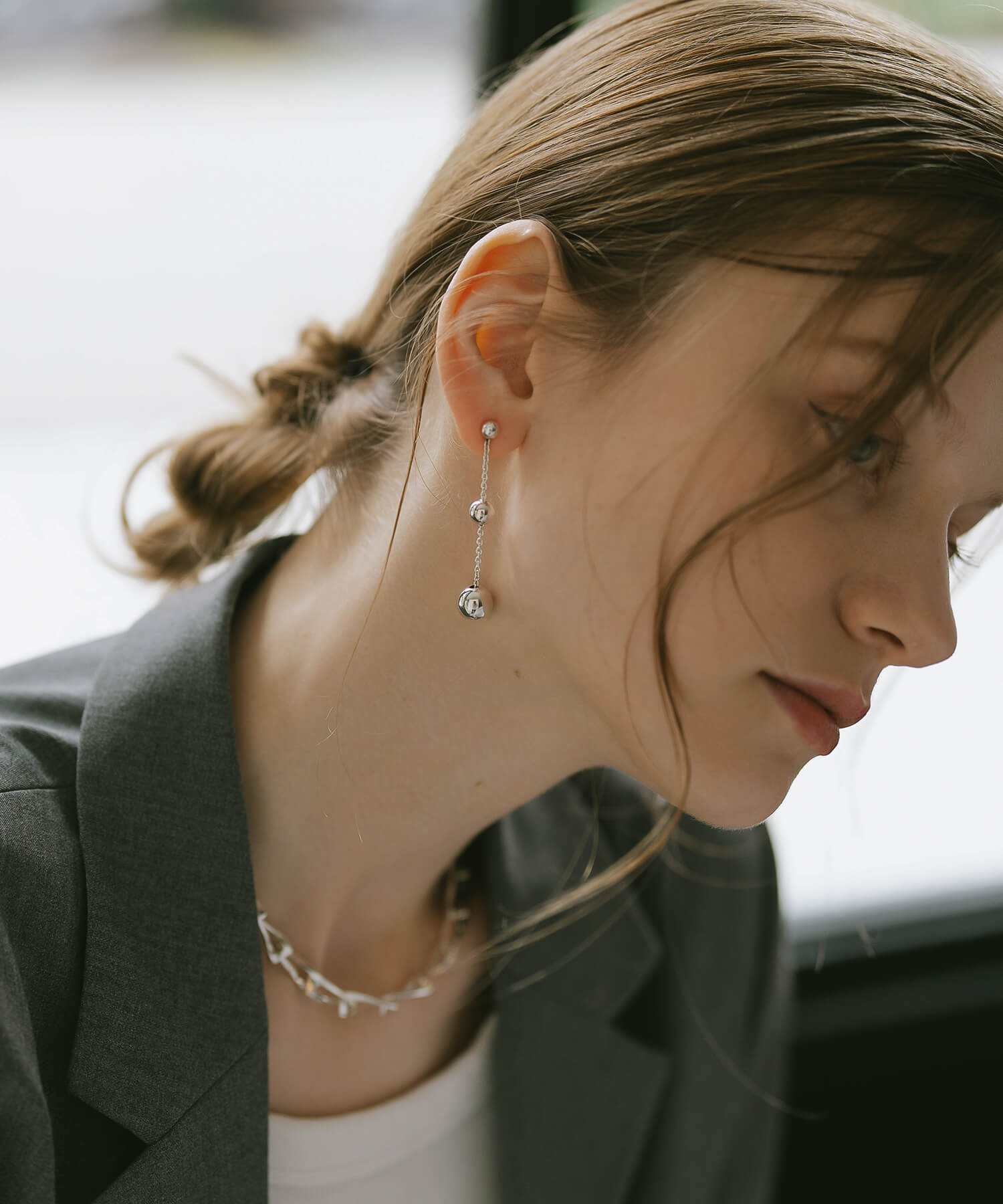 18K Gold Plated Sterling Silver Trio Orb Pierce | BAO