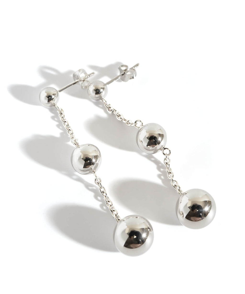 18K Gold Plated Sterling Silver Trio Orb Pierce | BAO