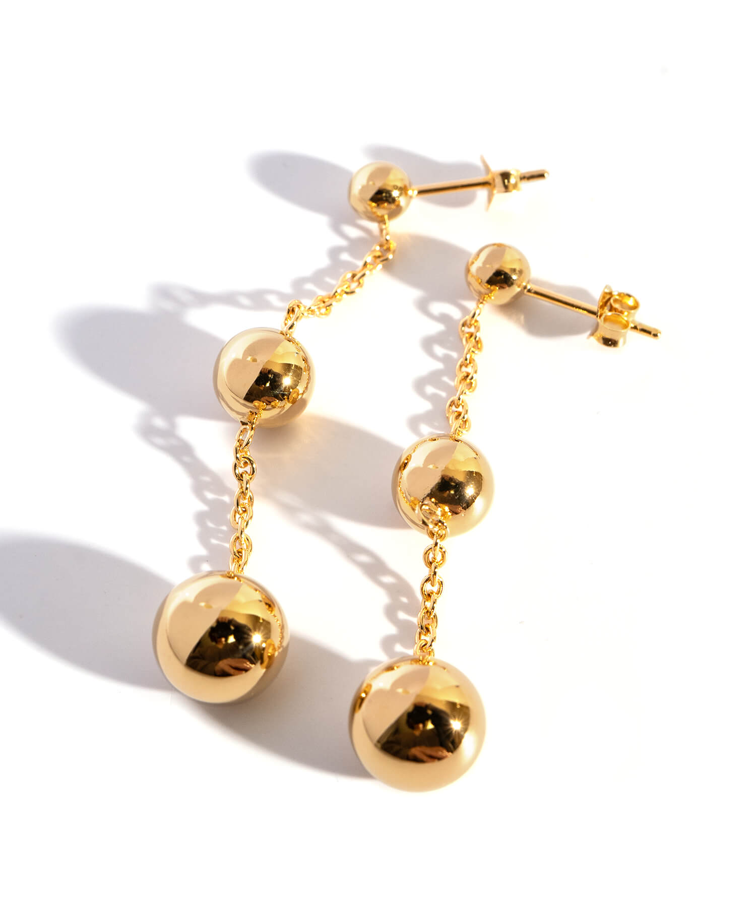 18K Gold Plated Sterling Silver Trio Orb Pierce | BAO