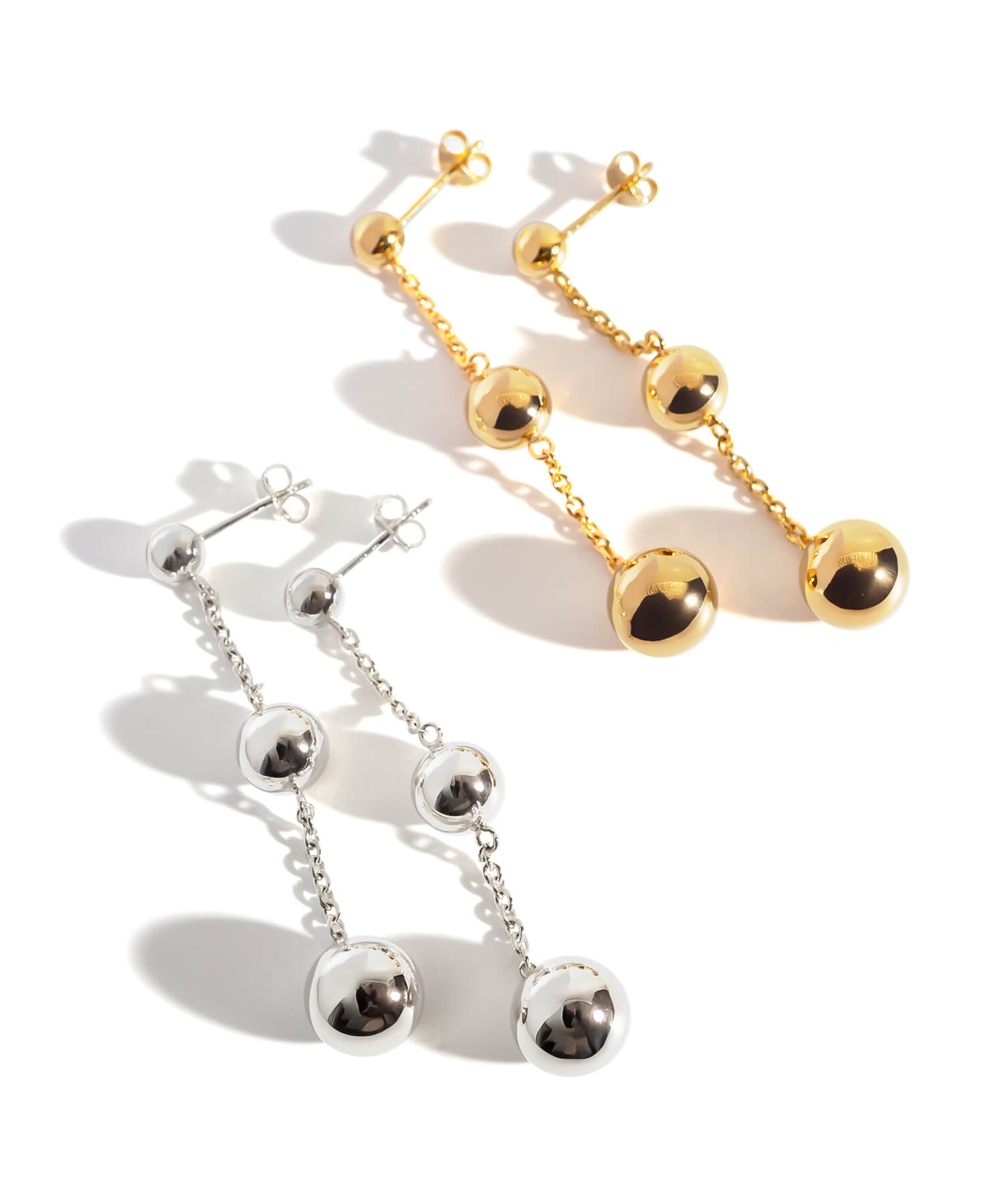 18K Gold Plated Sterling Silver Trio Orb Pierce | BAO