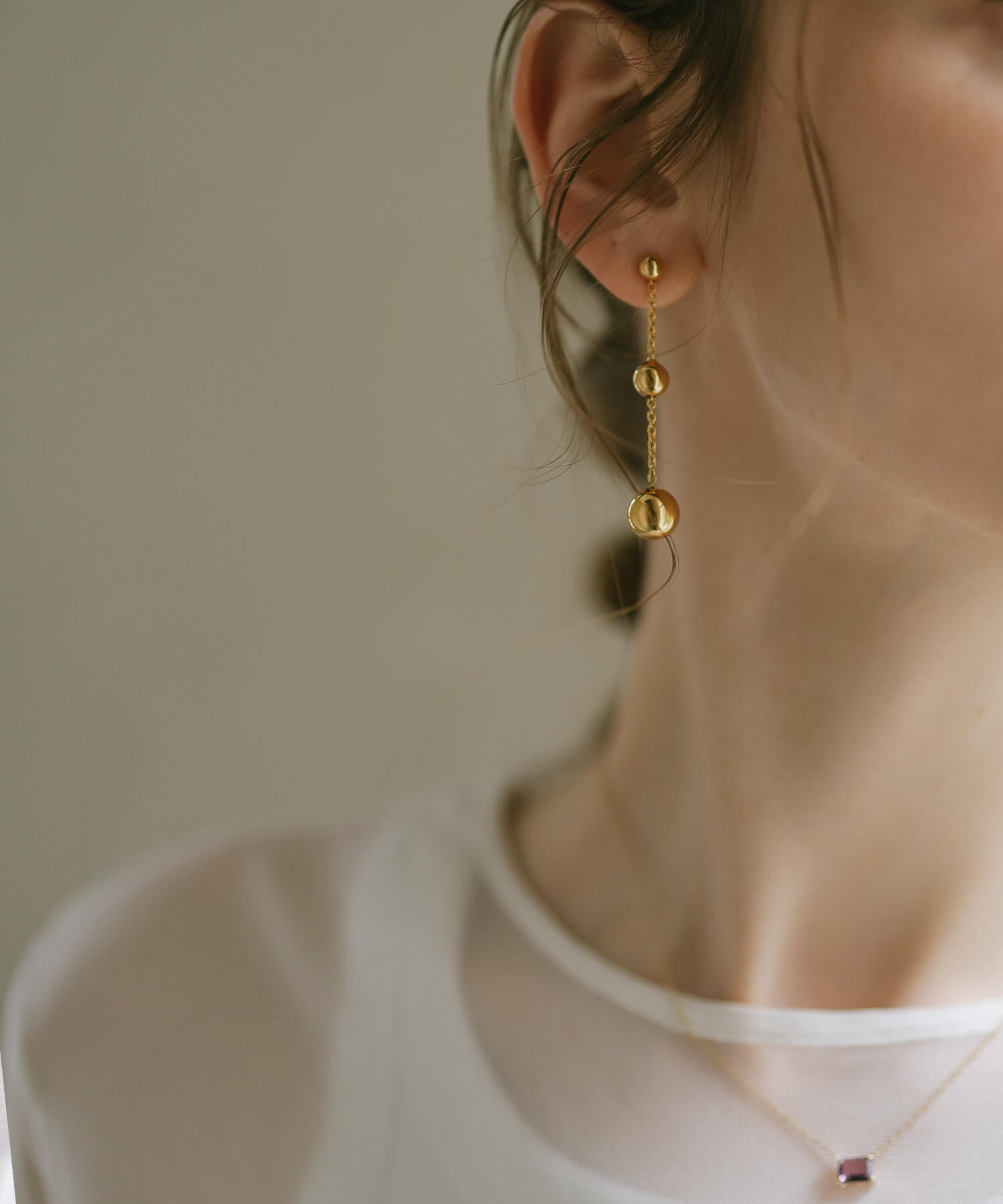 18K Gold Plated Sterling Silver Trio Orb Pierce | BAO