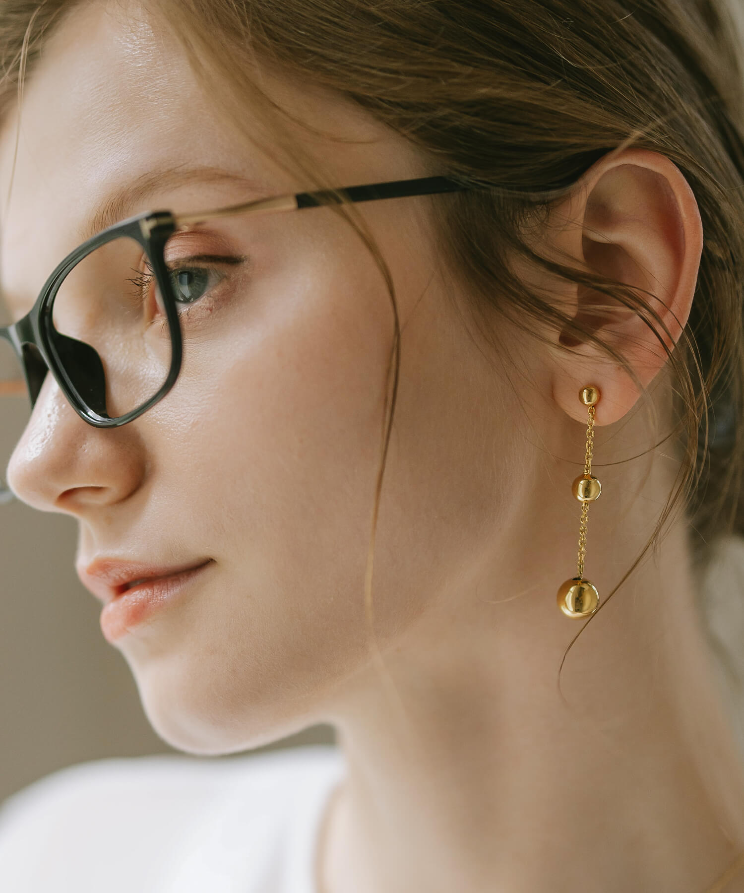 18K Gold Plated Sterling Silver Trio Orb Pierce | BAO