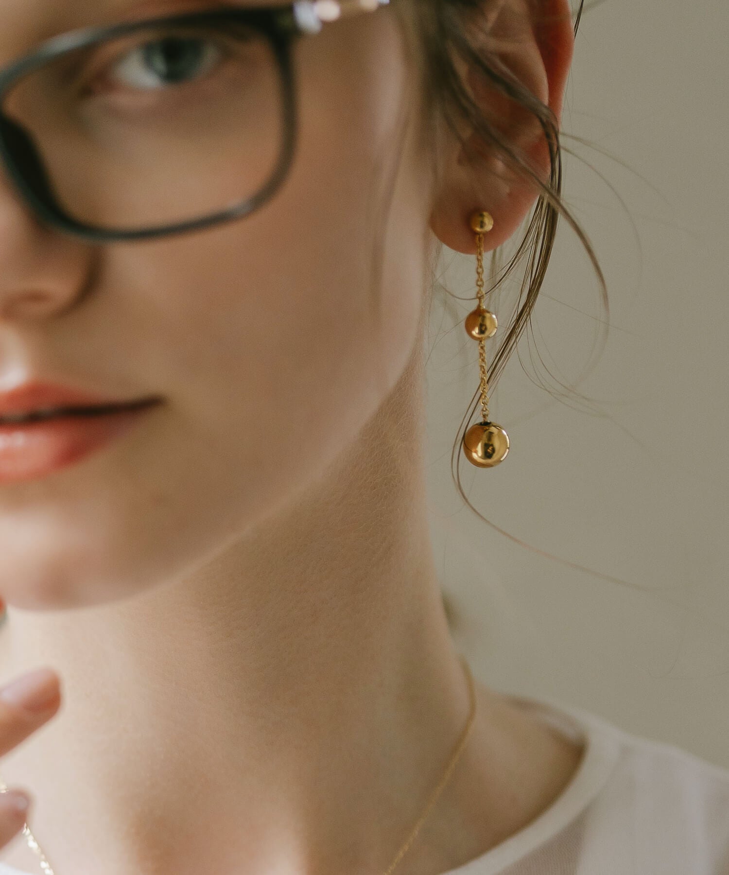 18K Gold Plated Sterling Silver Trio Orb Pierce | BAO