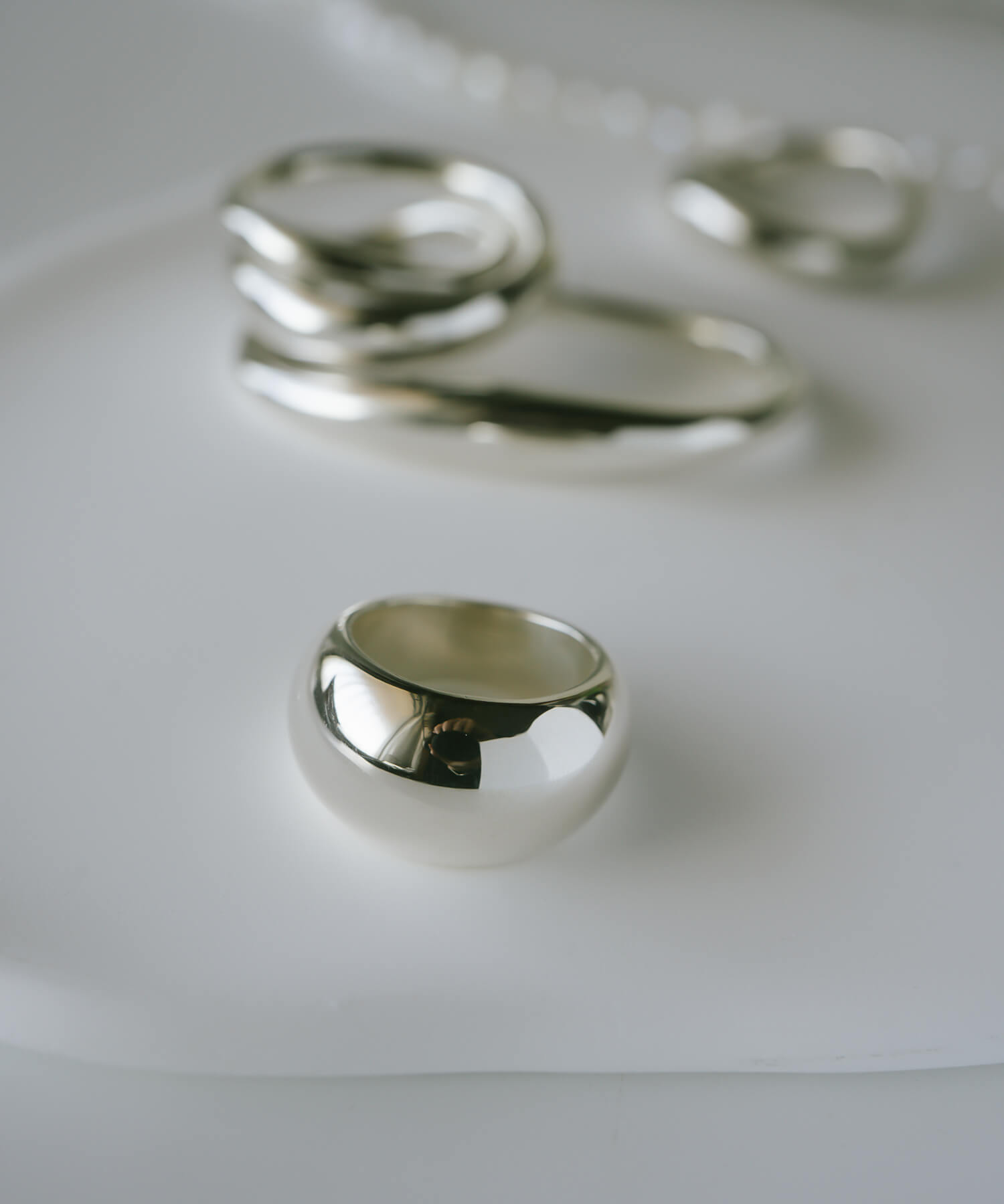 18K Gold Plated Sterling Silver Barrel Pinky Ring | BAROLA
