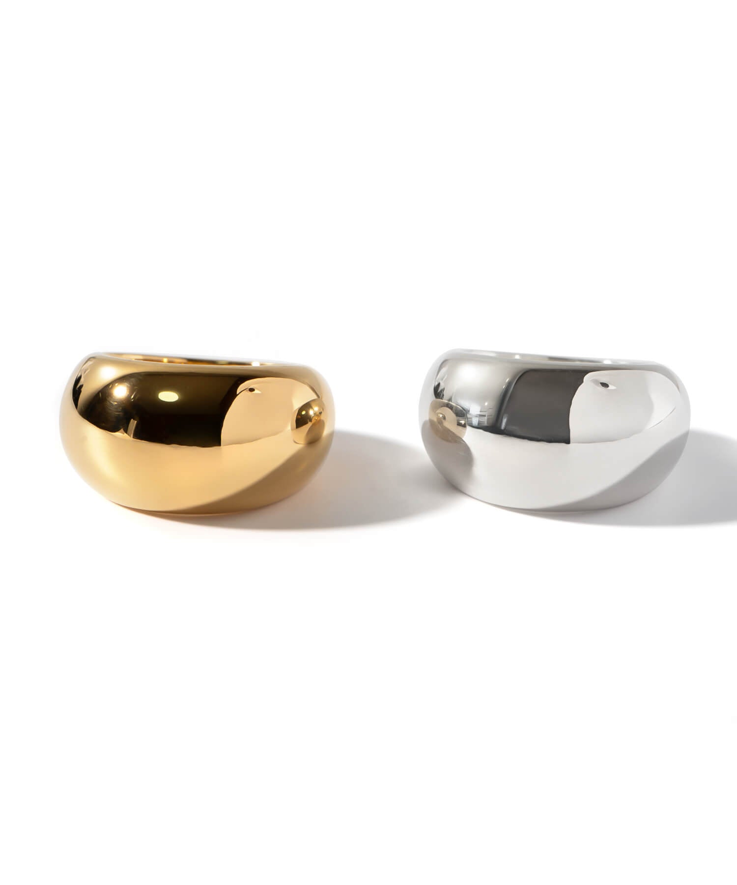 18K Gold Plated Sterling Silver Barrel Pinky Ring | BAROLA