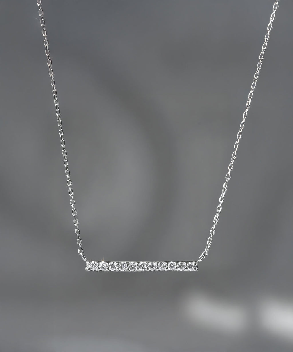 Platinum & Gold Linear Diamond Necklace | BELIE