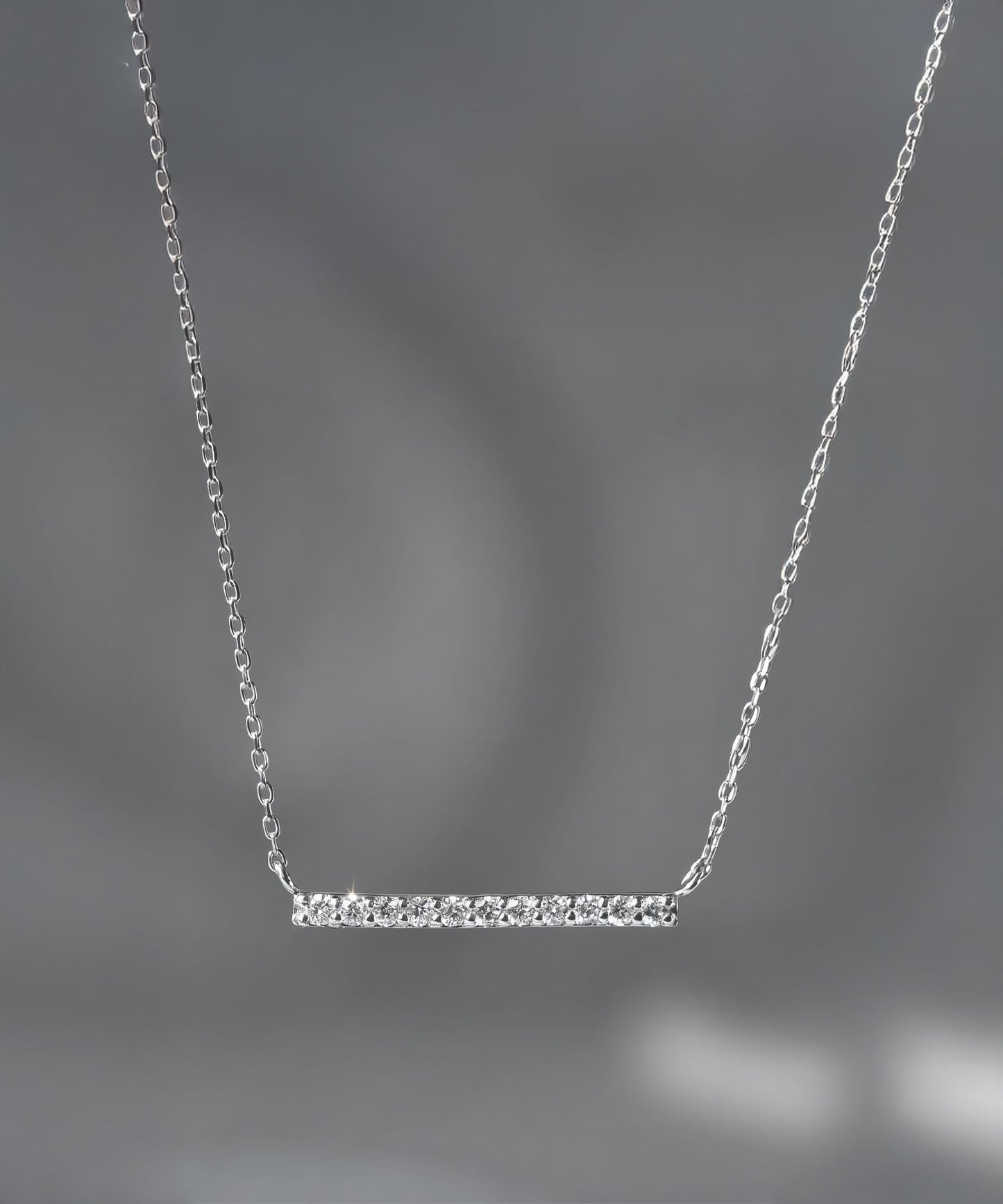 Platinum & Gold Linear Diamond Necklace | BELIE-NK