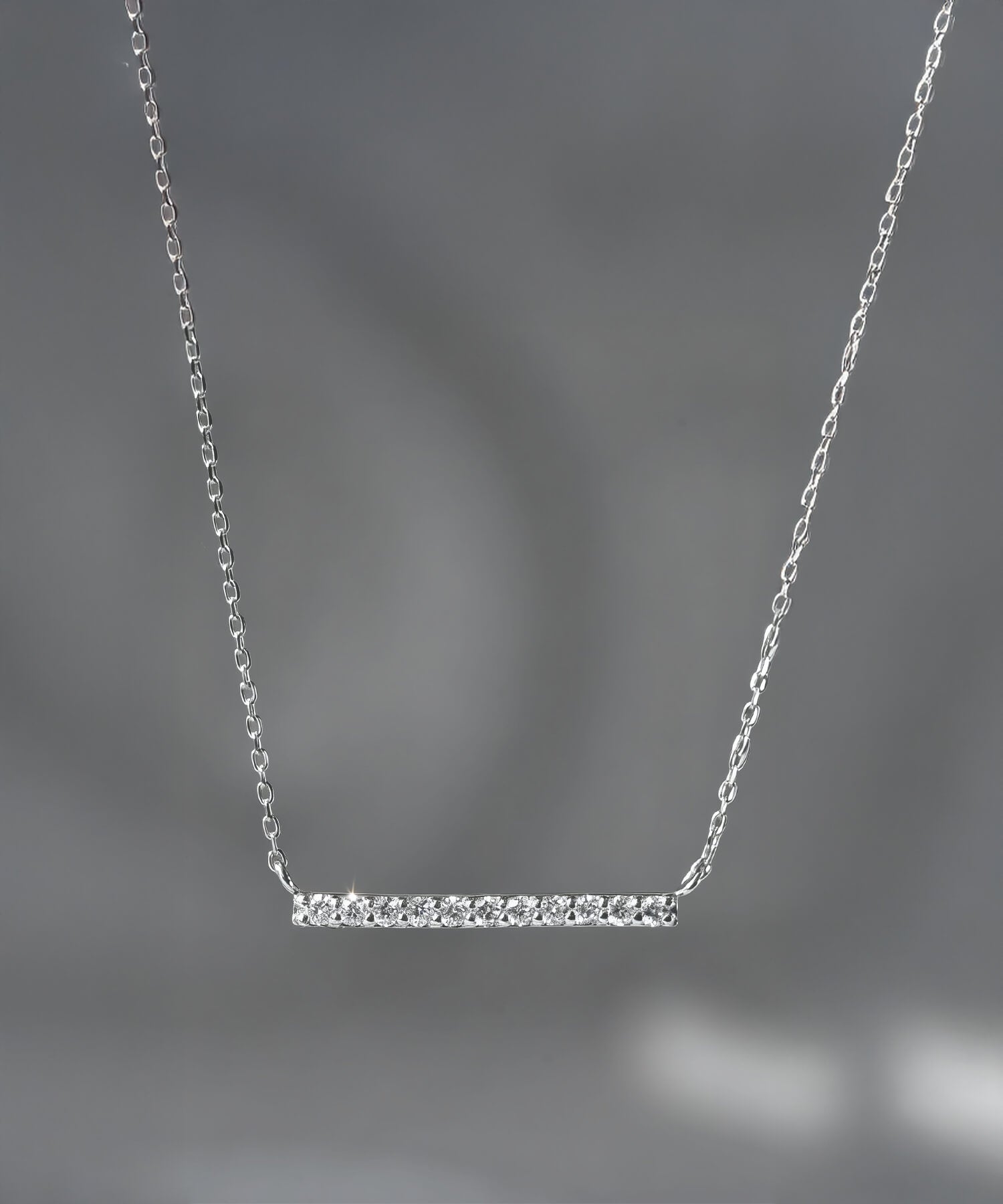 Platinum & Gold Linear Diamond Necklace | BELIE