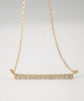 Platinum & Gold Linear Diamond Necklace | BELIE