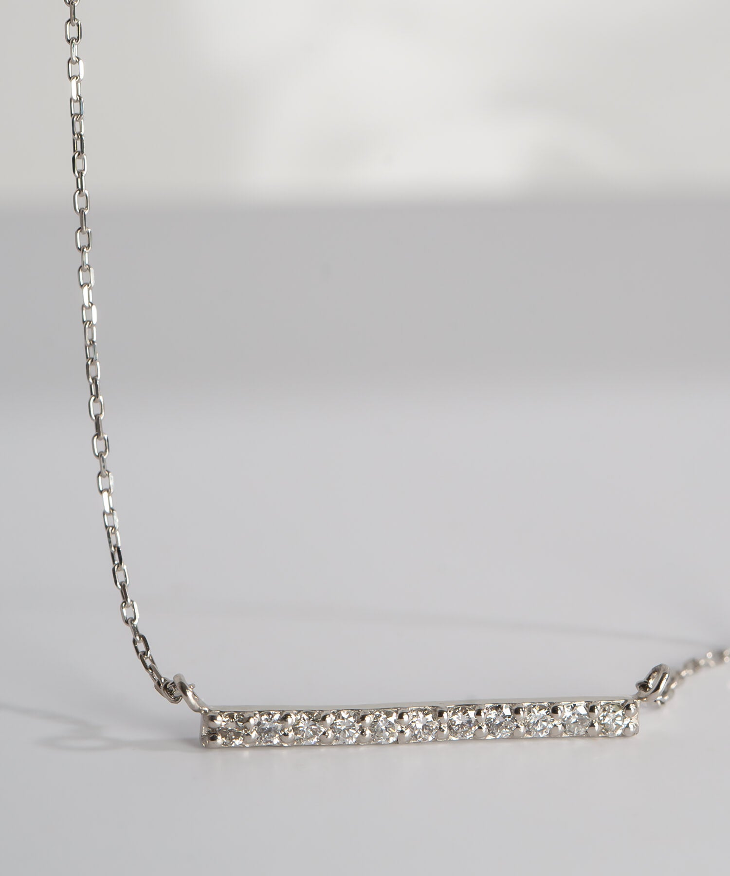 Platinum & Gold Linear Diamond Necklace | BELIE