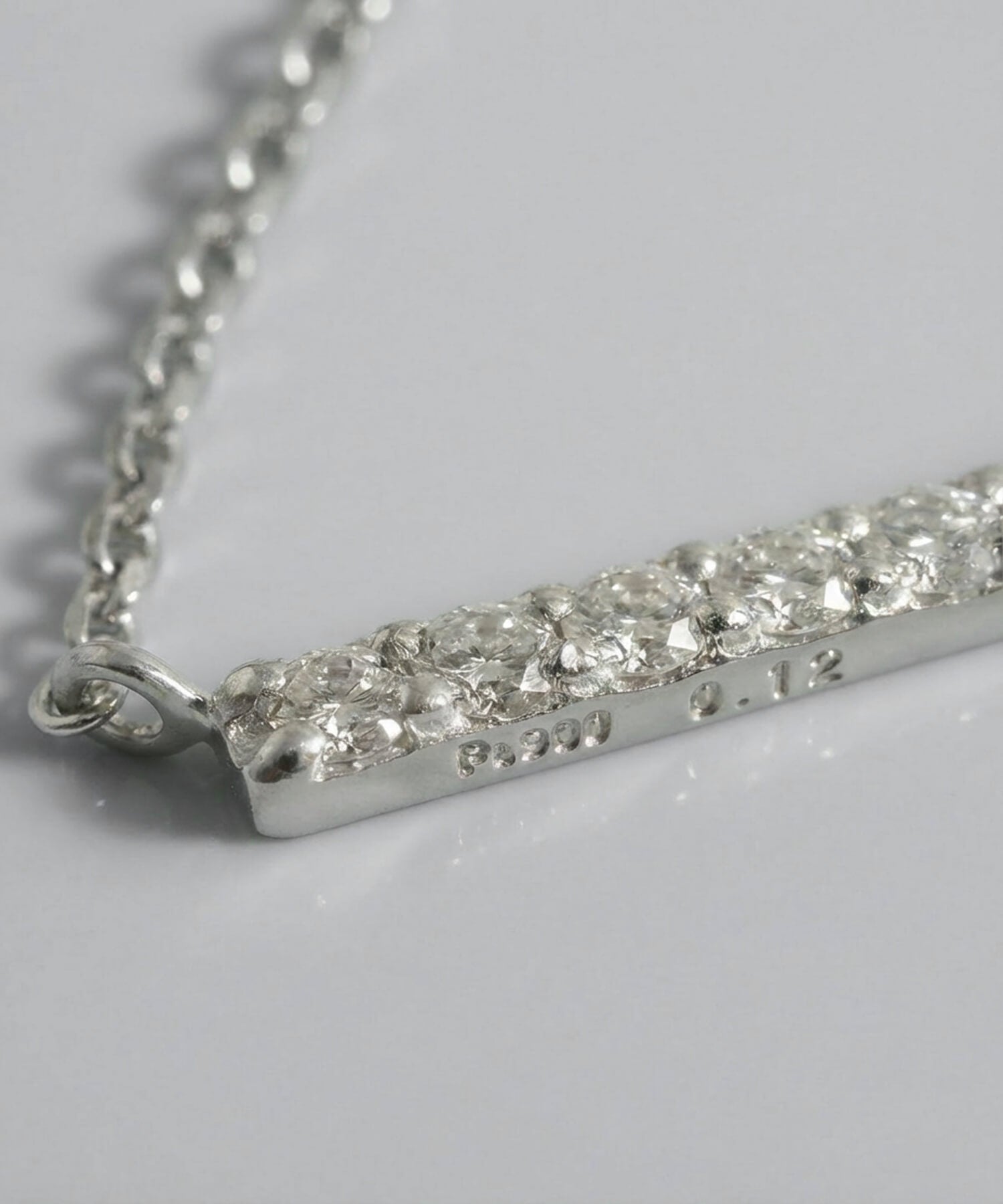 Platinum & Gold Linear Diamond Necklace | BELIE