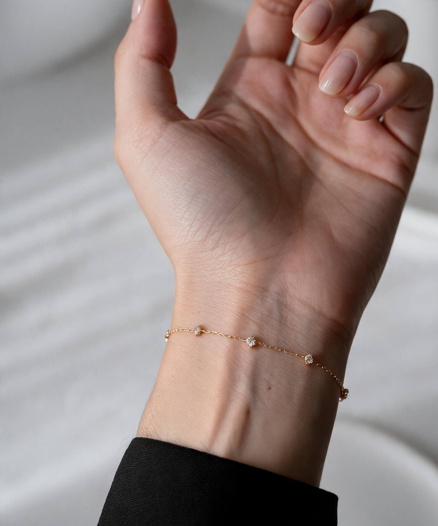 18K Yellow Gold Diamond Station Bracelet | CADEN