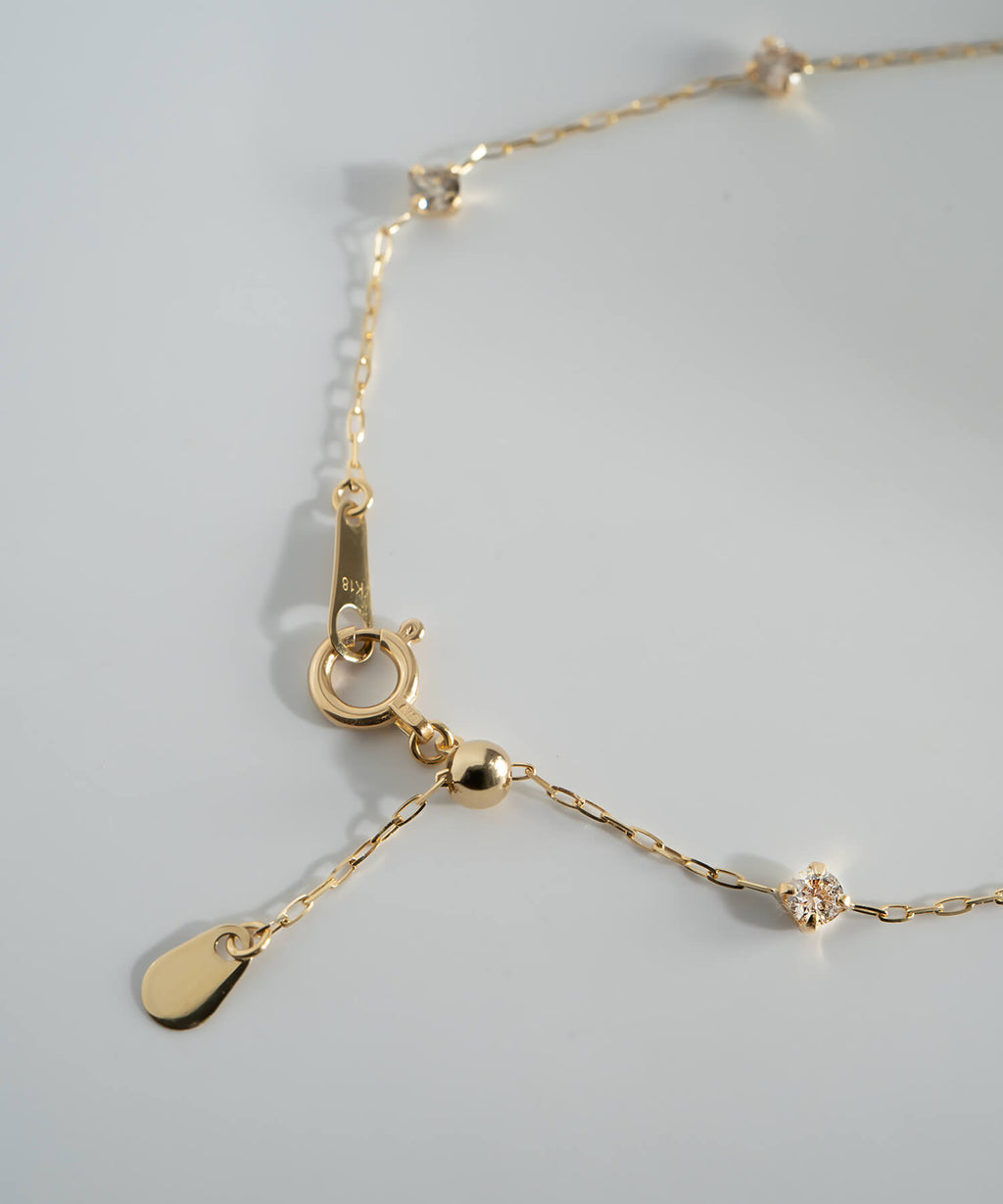 18K Yellow Gold Diamond Station Bracelet | CADEN