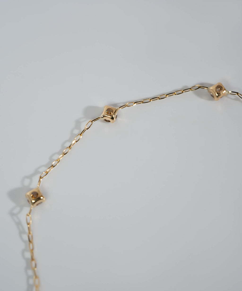18K Yellow Gold Diamond Station Bracelet | CADEN