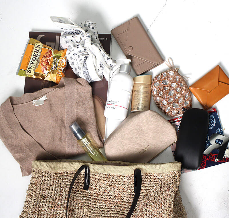 Leather Handle Straw Bag | CANETTA-M