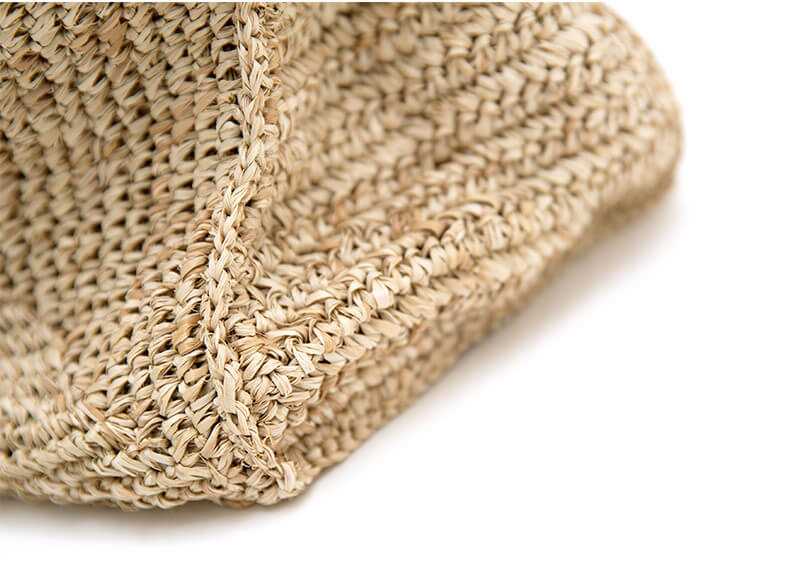 Leather Handle Straw Bag | CANETTA-M