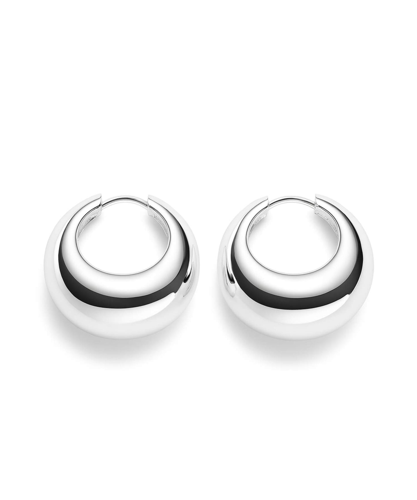 Silver925 Plump Hoop Earrings | CAPALLE