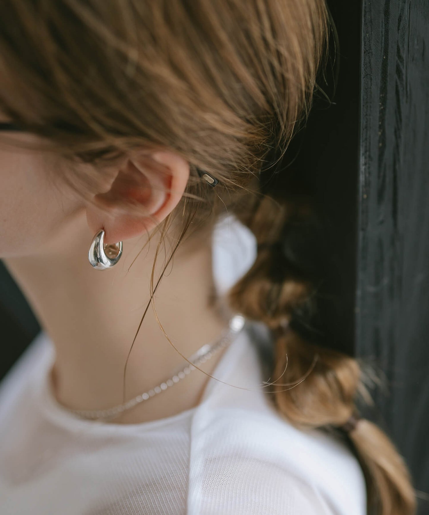 Silver925 Plump Hoop Earrings | CAPALLE