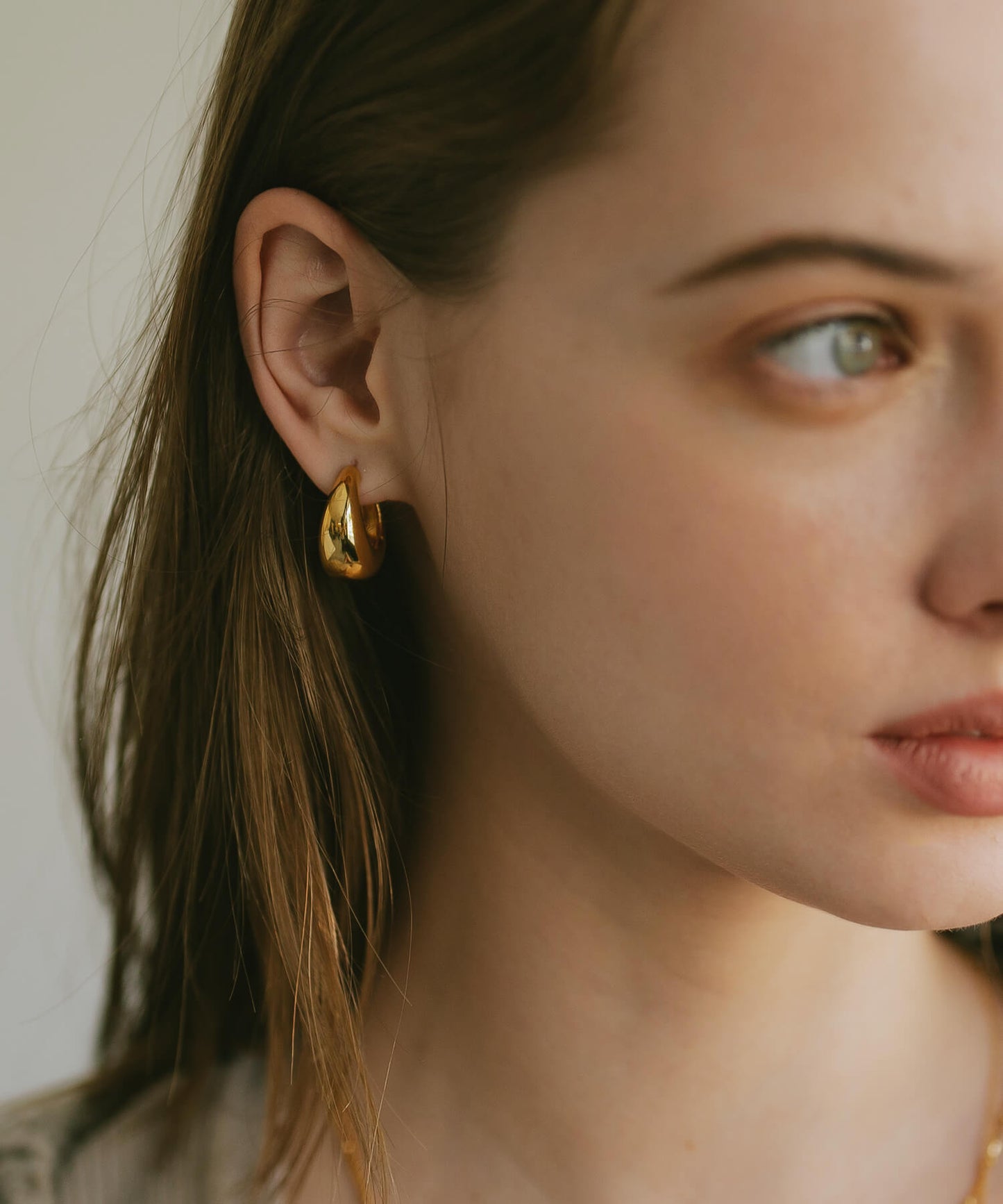 Silver925 Plump Hoop Earrings | CAPALLE