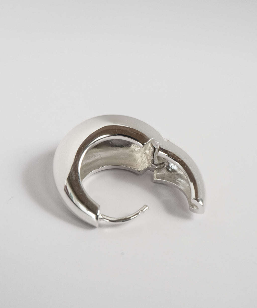 18K Gold Plated Sterling Silver Plump Hoop Earrings | CAPALLE
