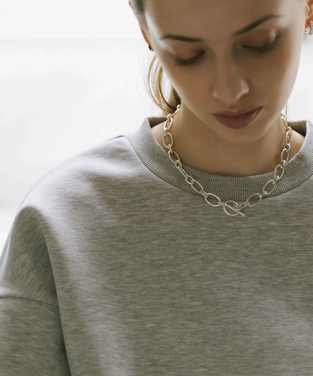 Sterling silver chunky chain choker | CARCHE