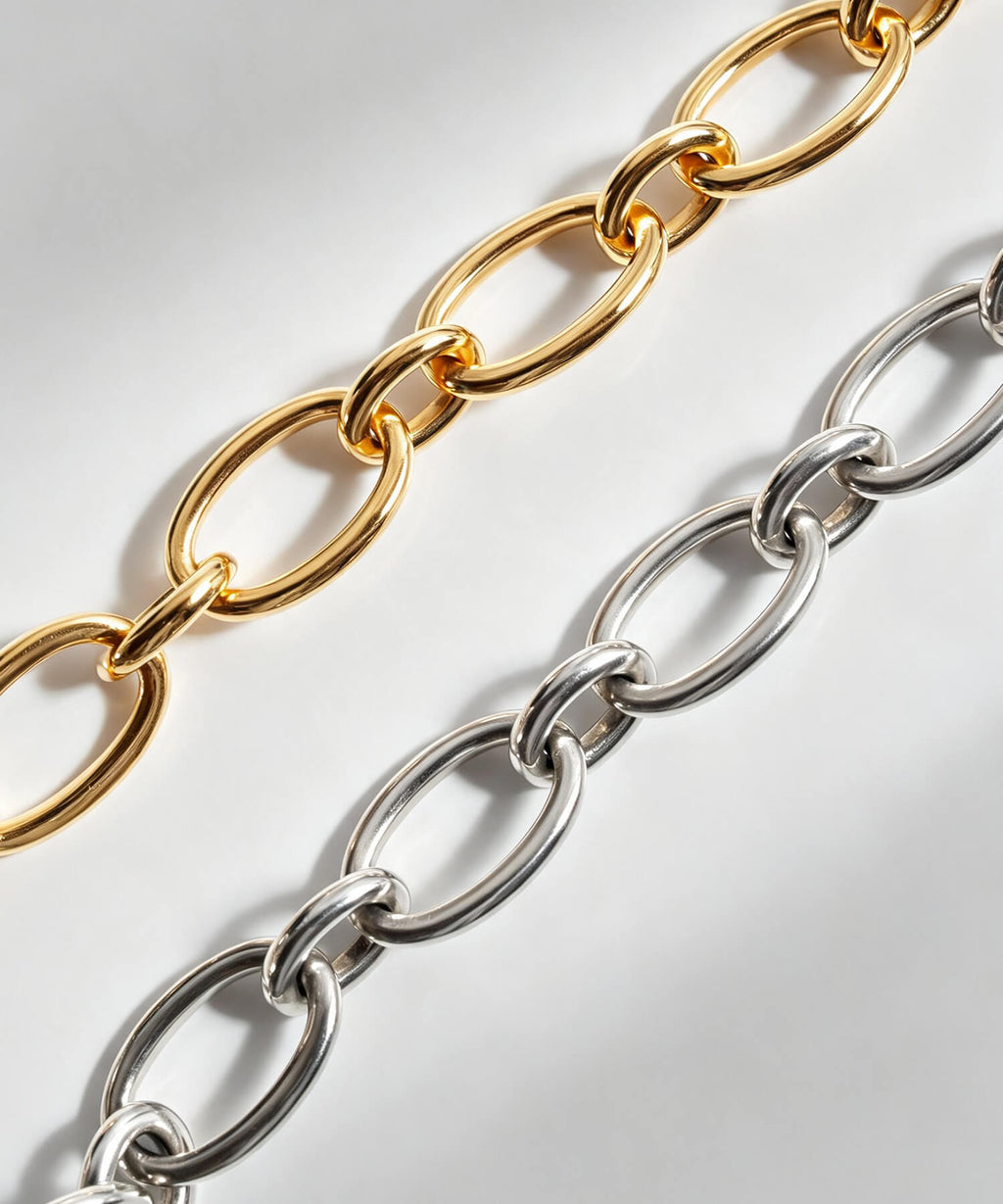 Sterling silver chunky chain choker | CARCHE