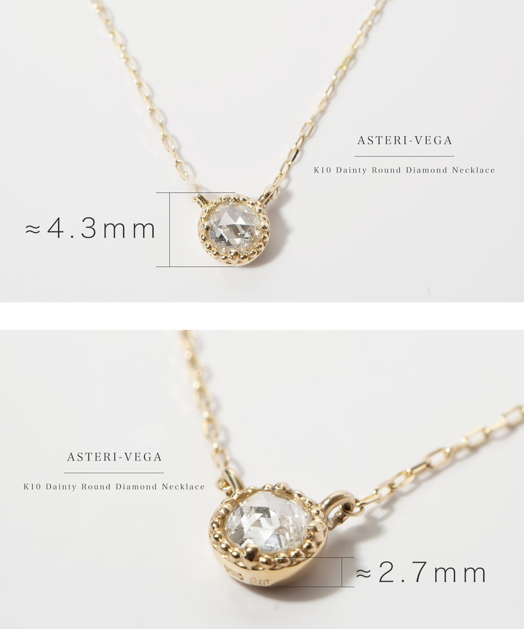 Dainty Round Diamond Necklace | ASTERI-VEGA