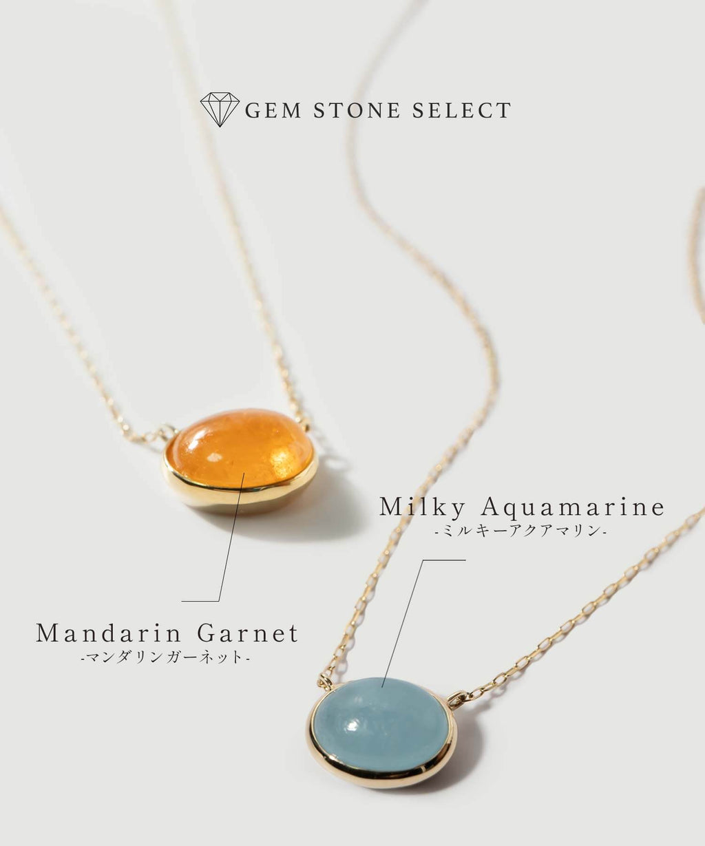10K Gold Oval Gemstone Necklace | ELIA-TRE
