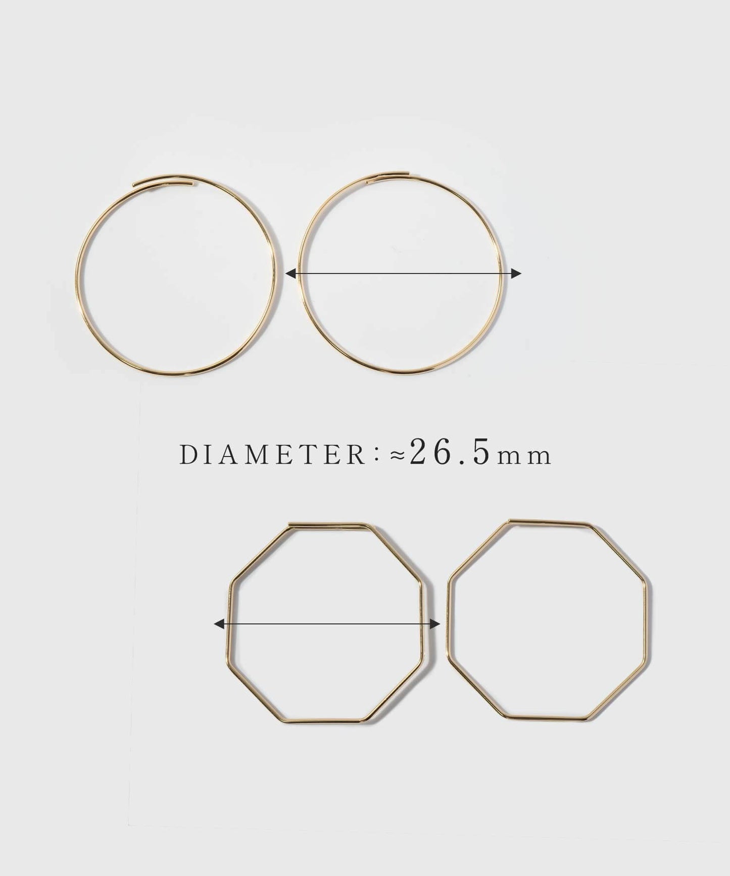 K18 Geometric Gold Hoop Earrings | SAMOS-FILO EARRINGS