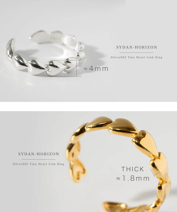 Tiny Heart Link Ring | SYDAN-HORIZON-RING