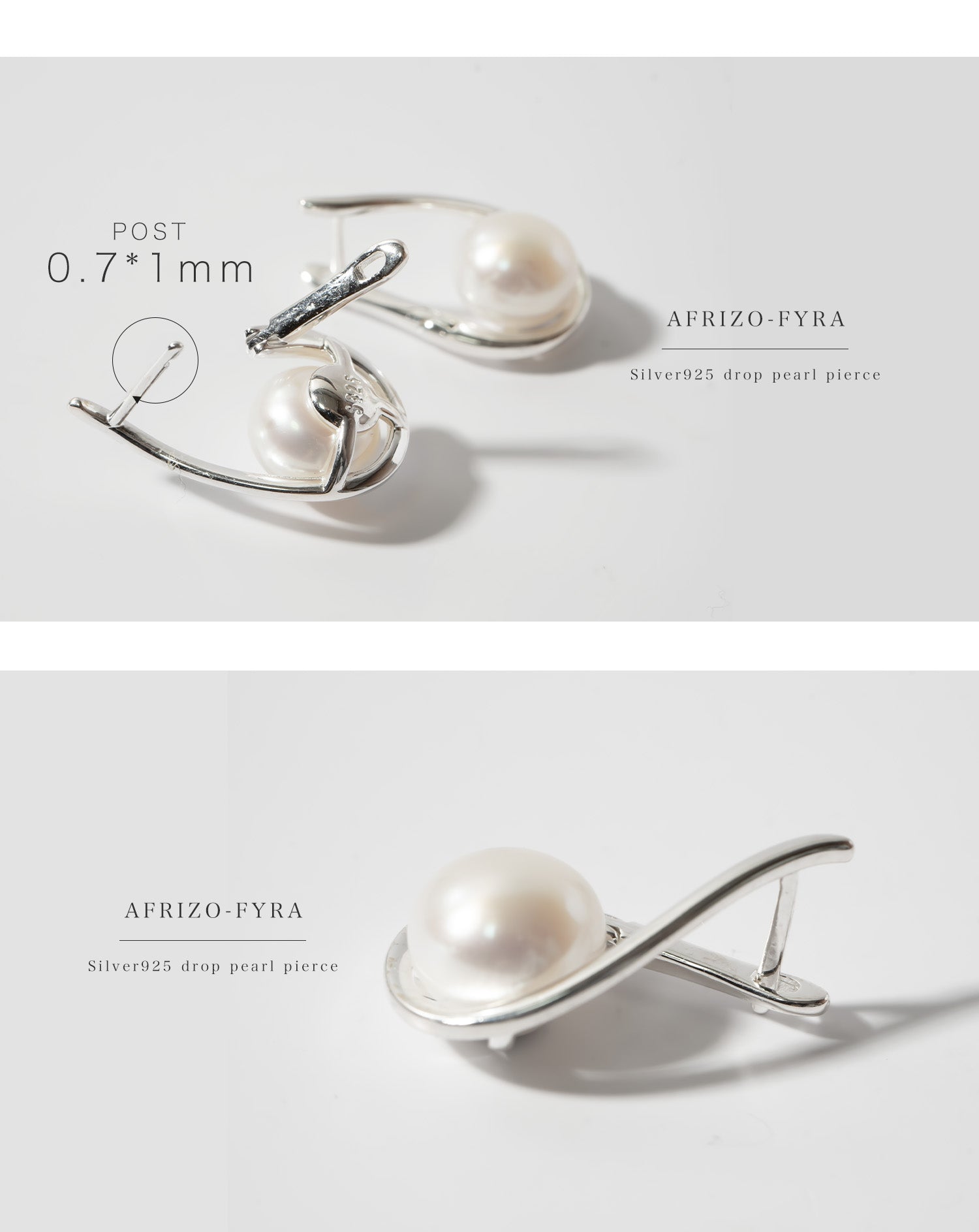 Silver925 Drop Pearl Earrings | AFRIZO-FYRA PIERCE