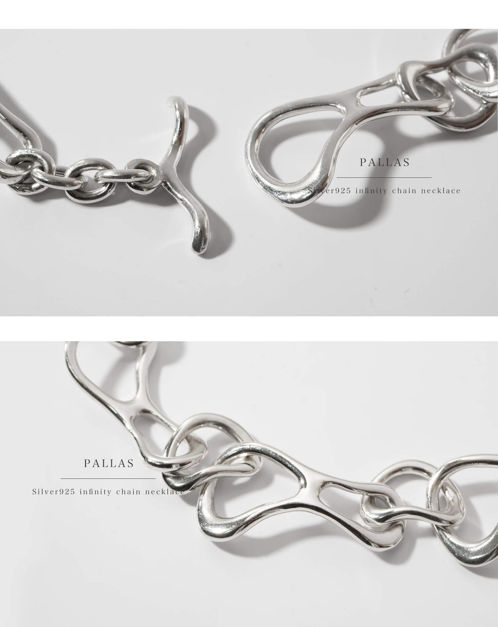18K Gold Plated Sterling Silver Infinity Chain Necklace | PALLAS