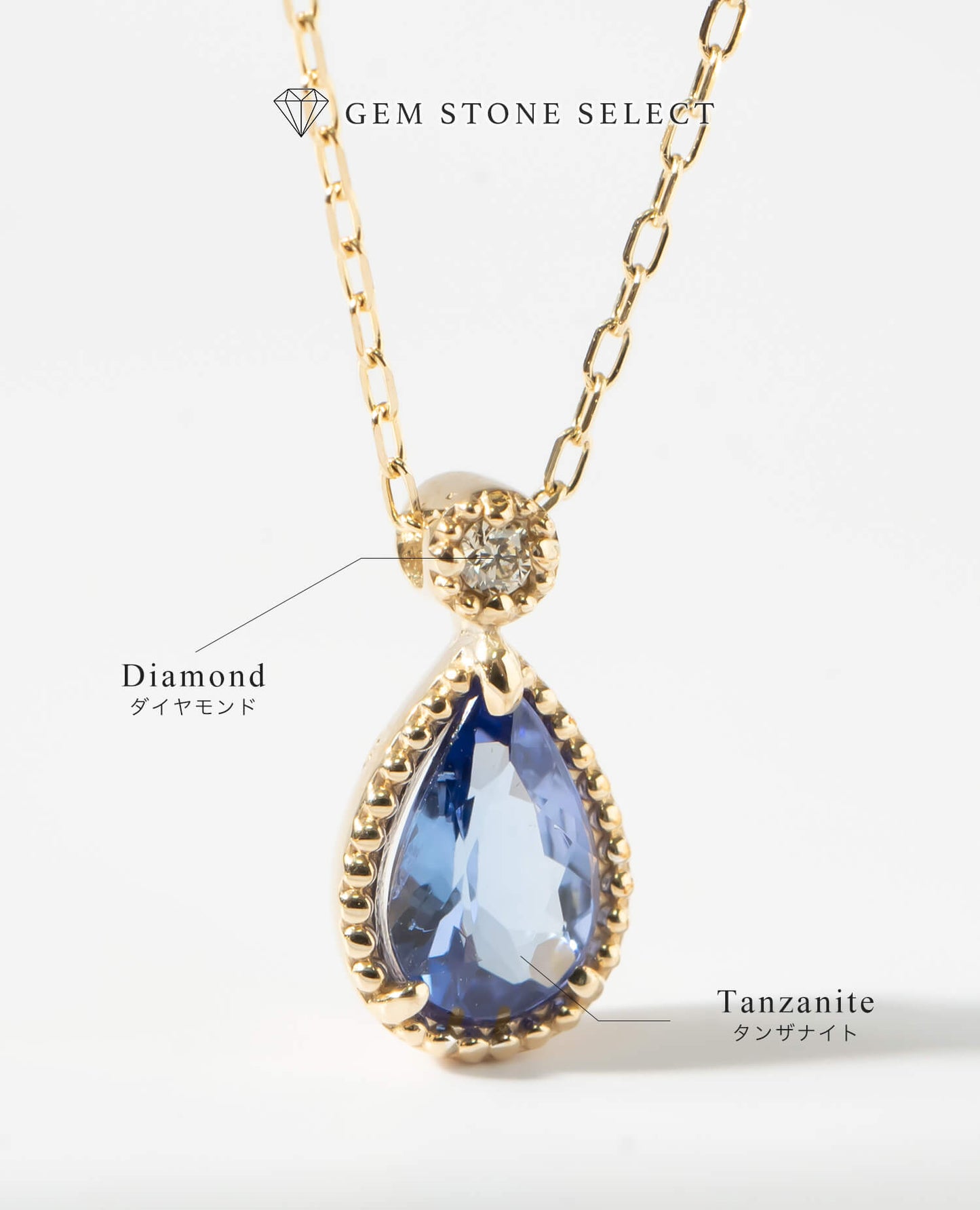 K10 Drop Gemstone Necklace | GLOA-SOLZE NECKLACE