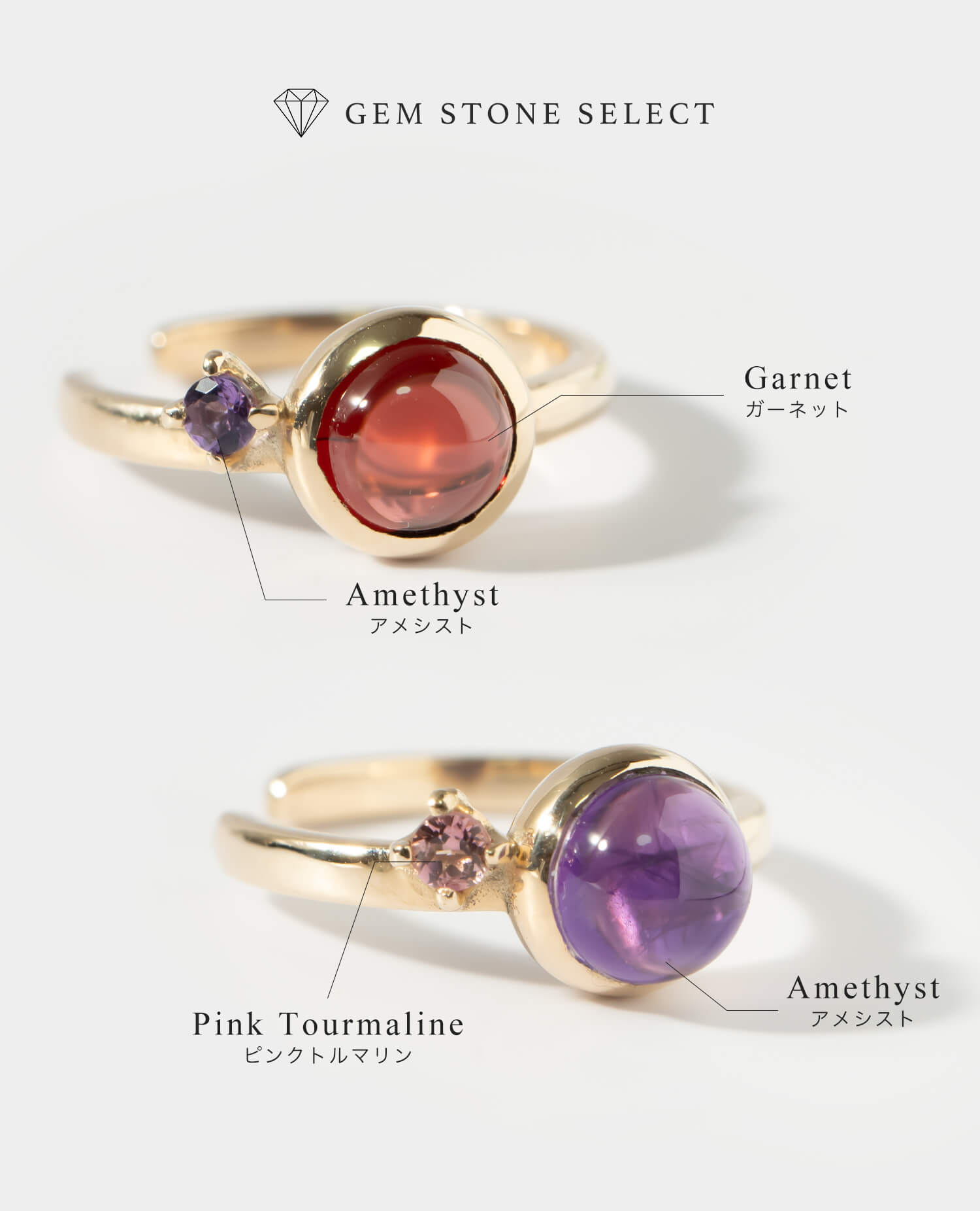10K Gold Bicolor Gemstone Earcuff | LACHTARA-ETT EARCUFF