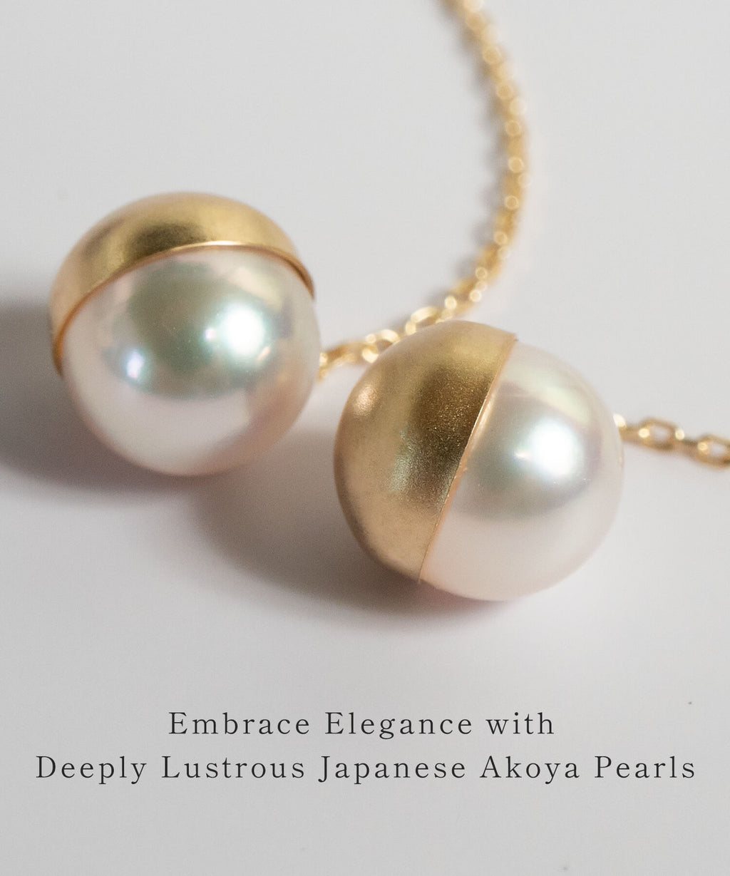 18K Gold Elegant Pearl Chain Earrings | PRENDOR HAPA