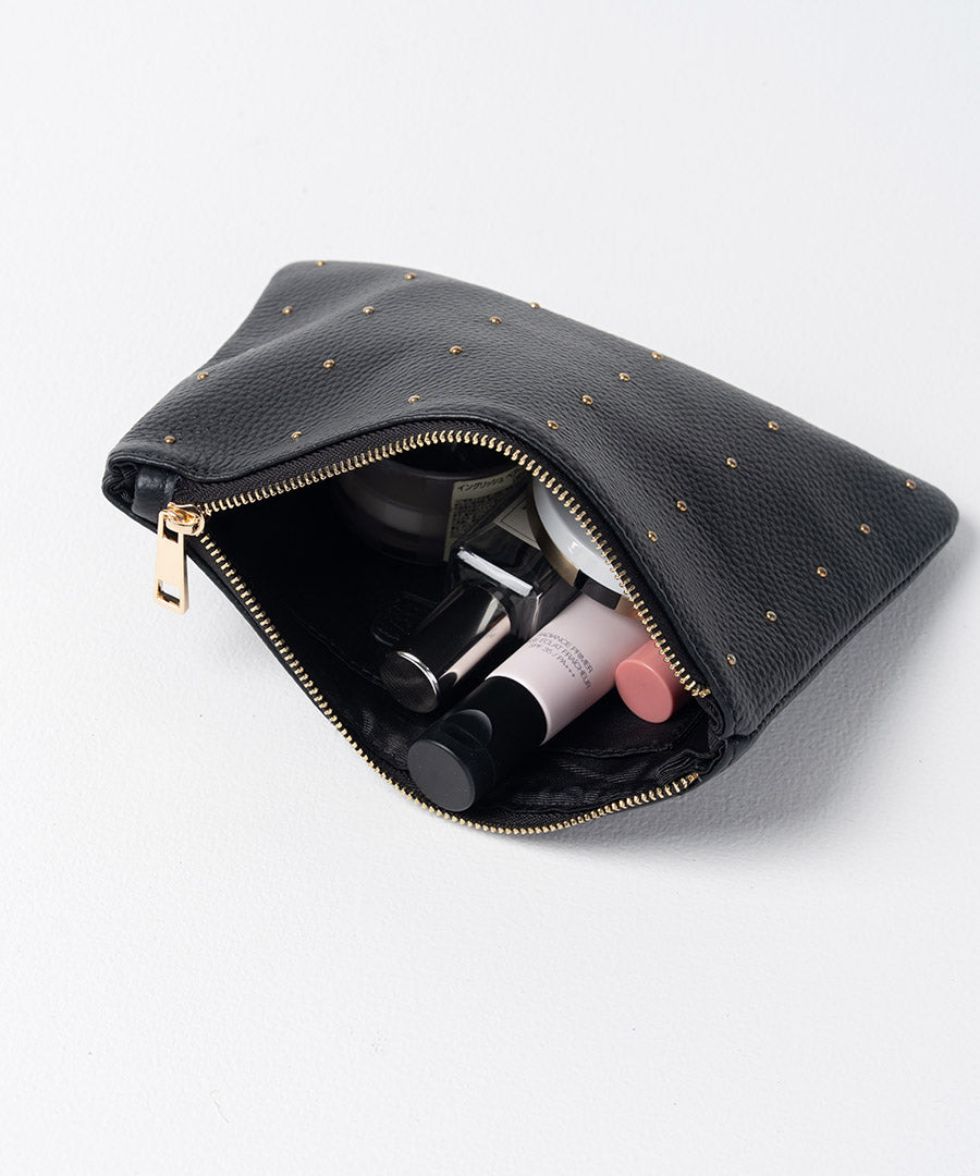 Dot leather pouch M
