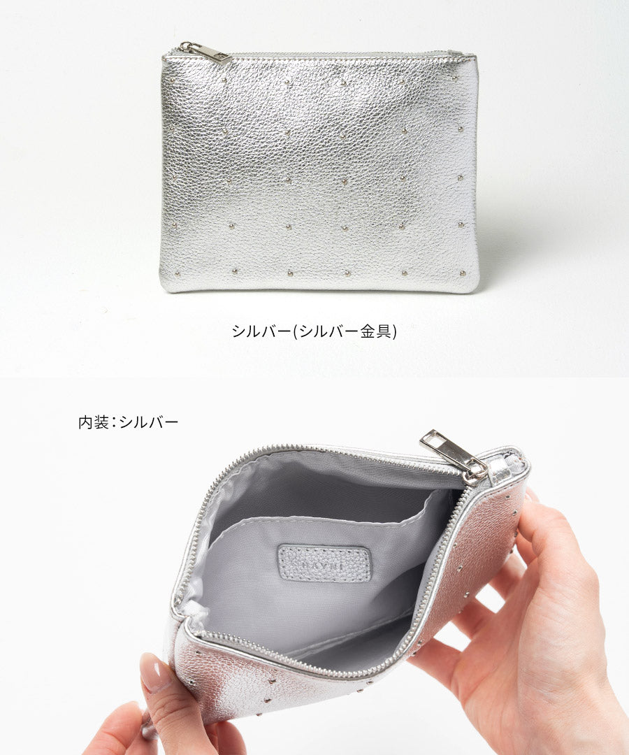 Dot leather pouch M