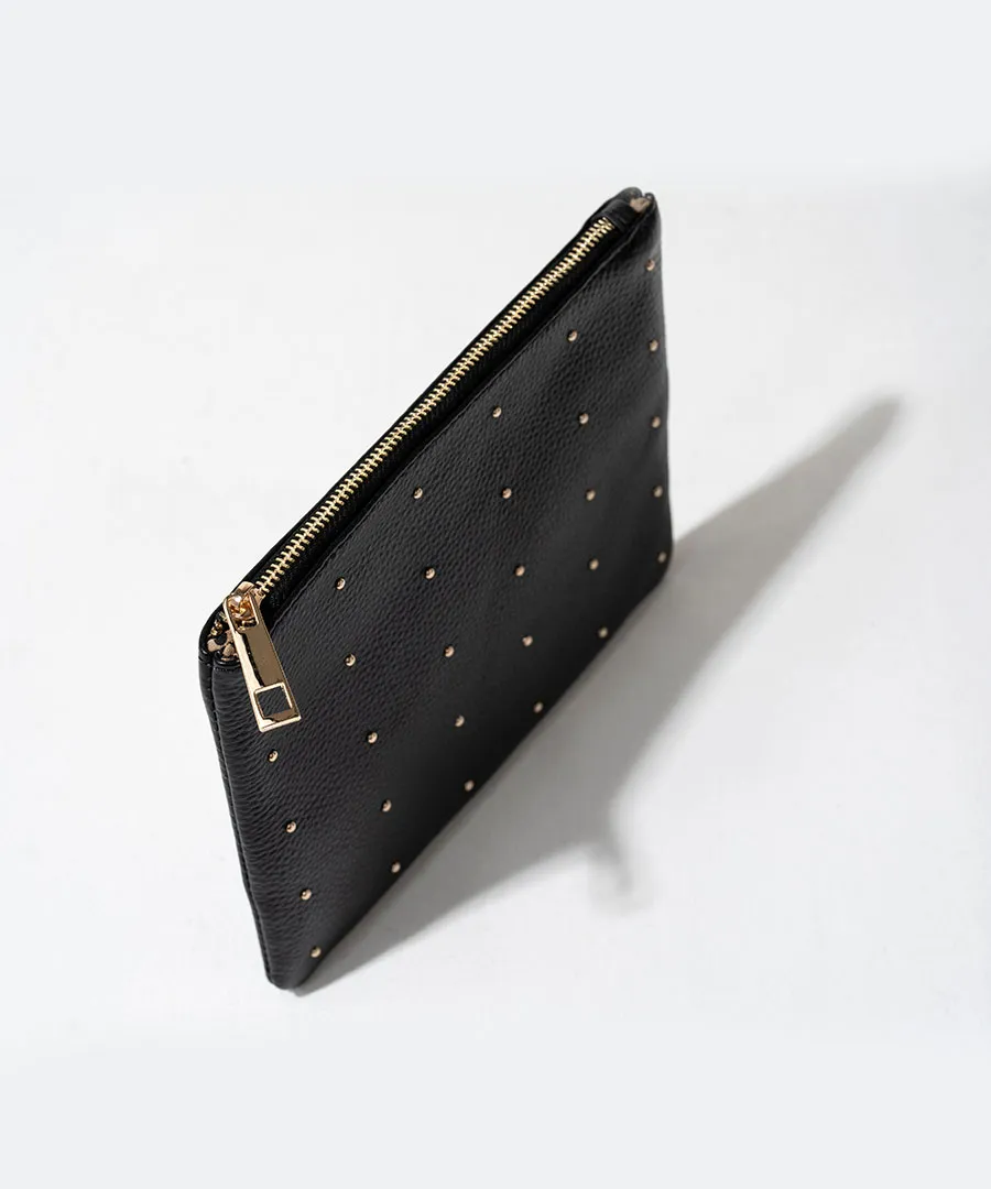 Studs Leather Pouch | DOT LEATHER POUCH M
