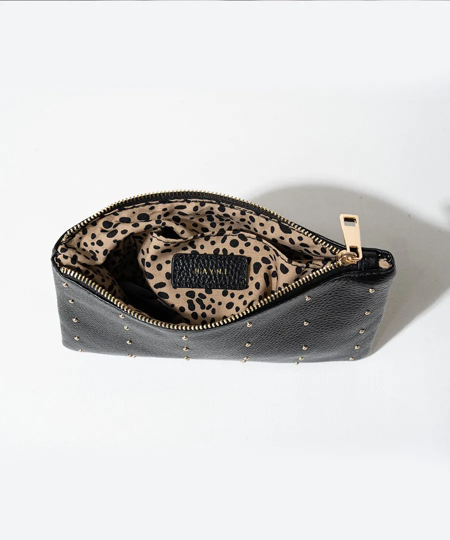 Studs Leather Pouch | DOT LEATHER POUCH M