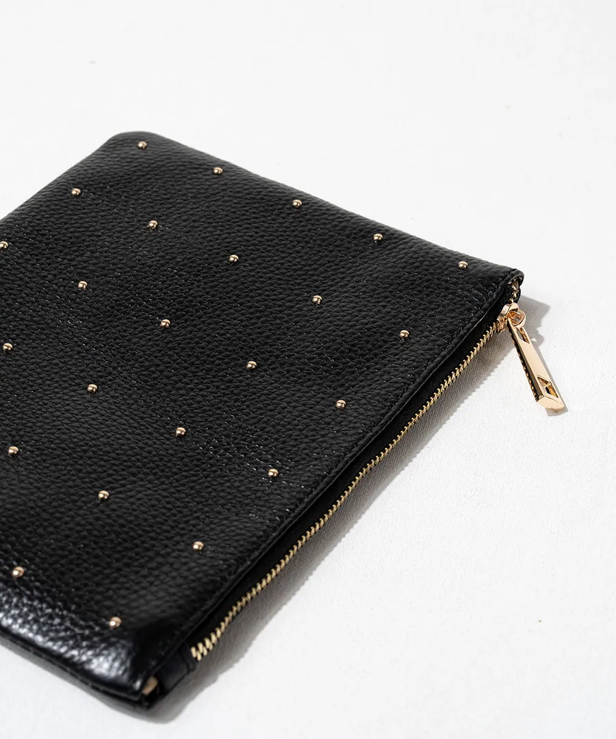 Studs Leather Pouch | DOT LEATHER POUCH M