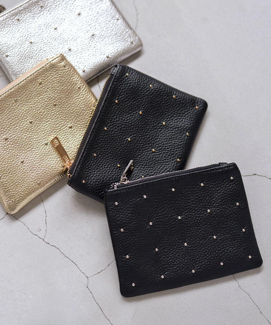 Dot leather pouch S