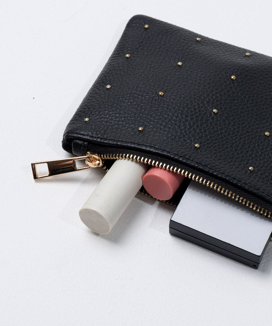Dot leather pouch S