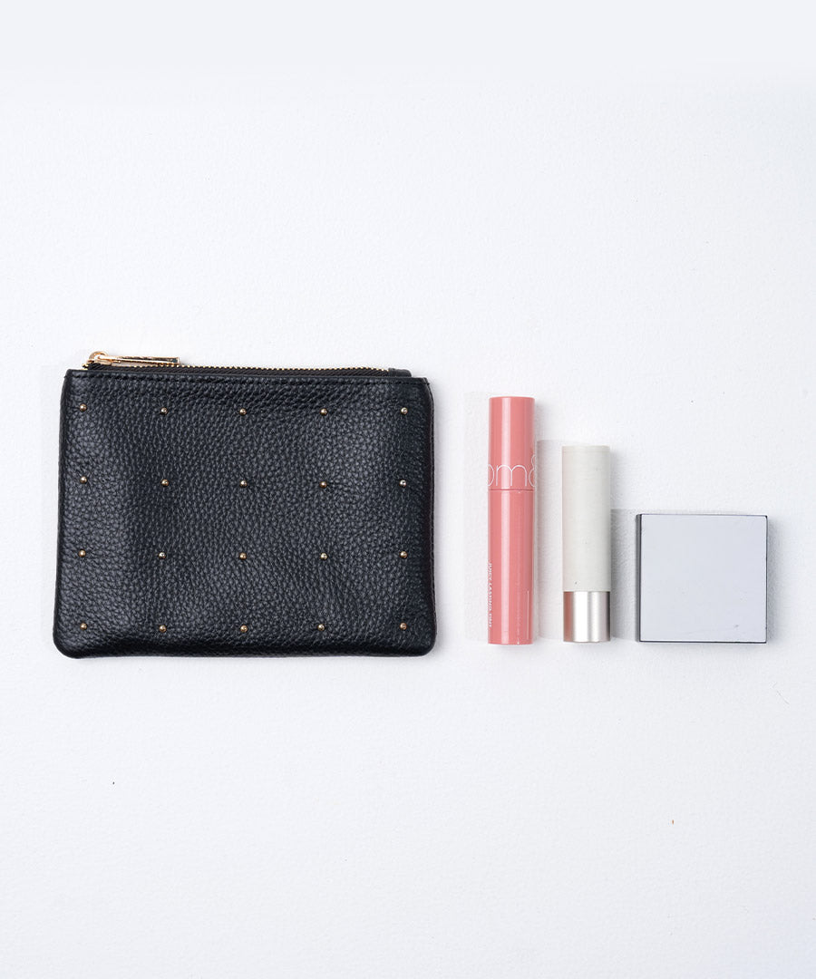 Dot leather pouch S