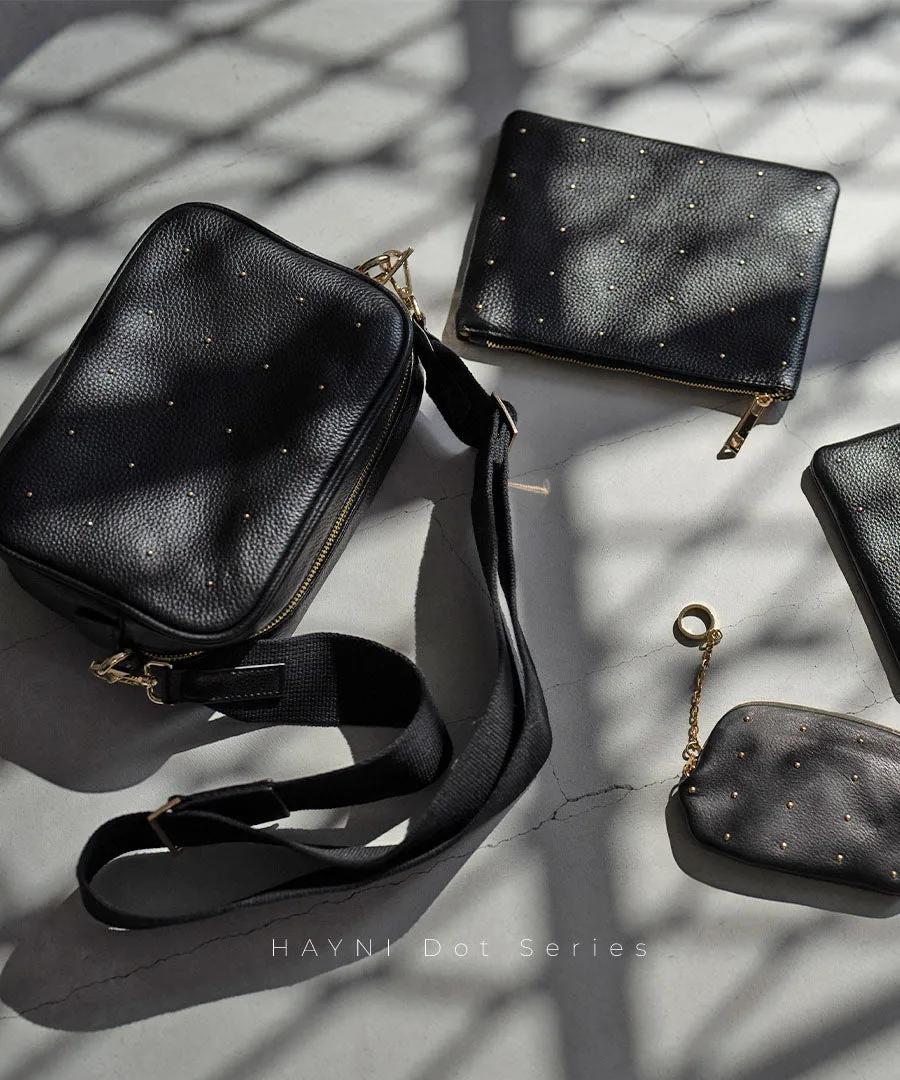 Studs Leather Pouch | DOT LEATHER POUCH S