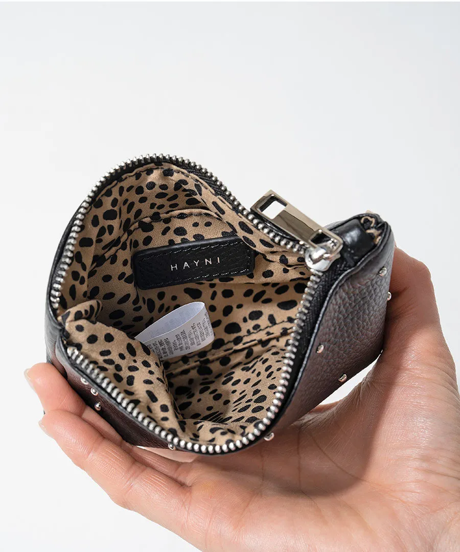 Studs Leather Pouch | DOT LEATHER POUCH S